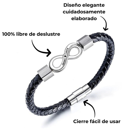 Para mi hombre – Pulsera Infinita personalizada