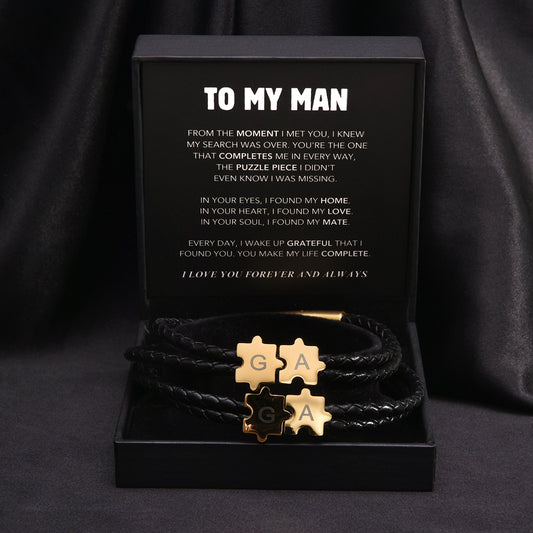 Couples Puzzle Piece Matching Bracelet Set