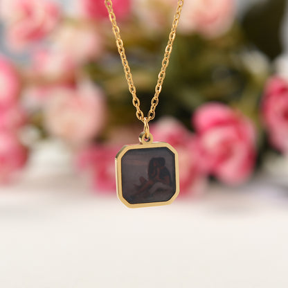 Heated Magic Necklace with Hidden Photo Keepsake