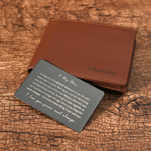 To My Man - Personalized Wallet and Metal Card Gift Set