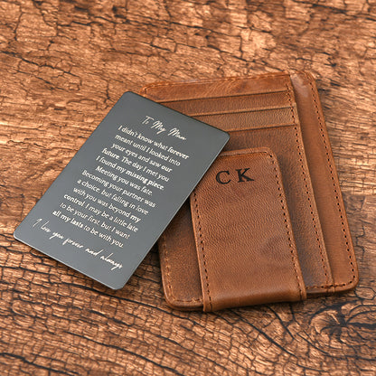 Forever Yours Personalized Wallet & Card Gift Set