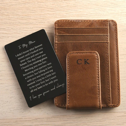 Forever Yours Personalized Wallet & Card Gift Set