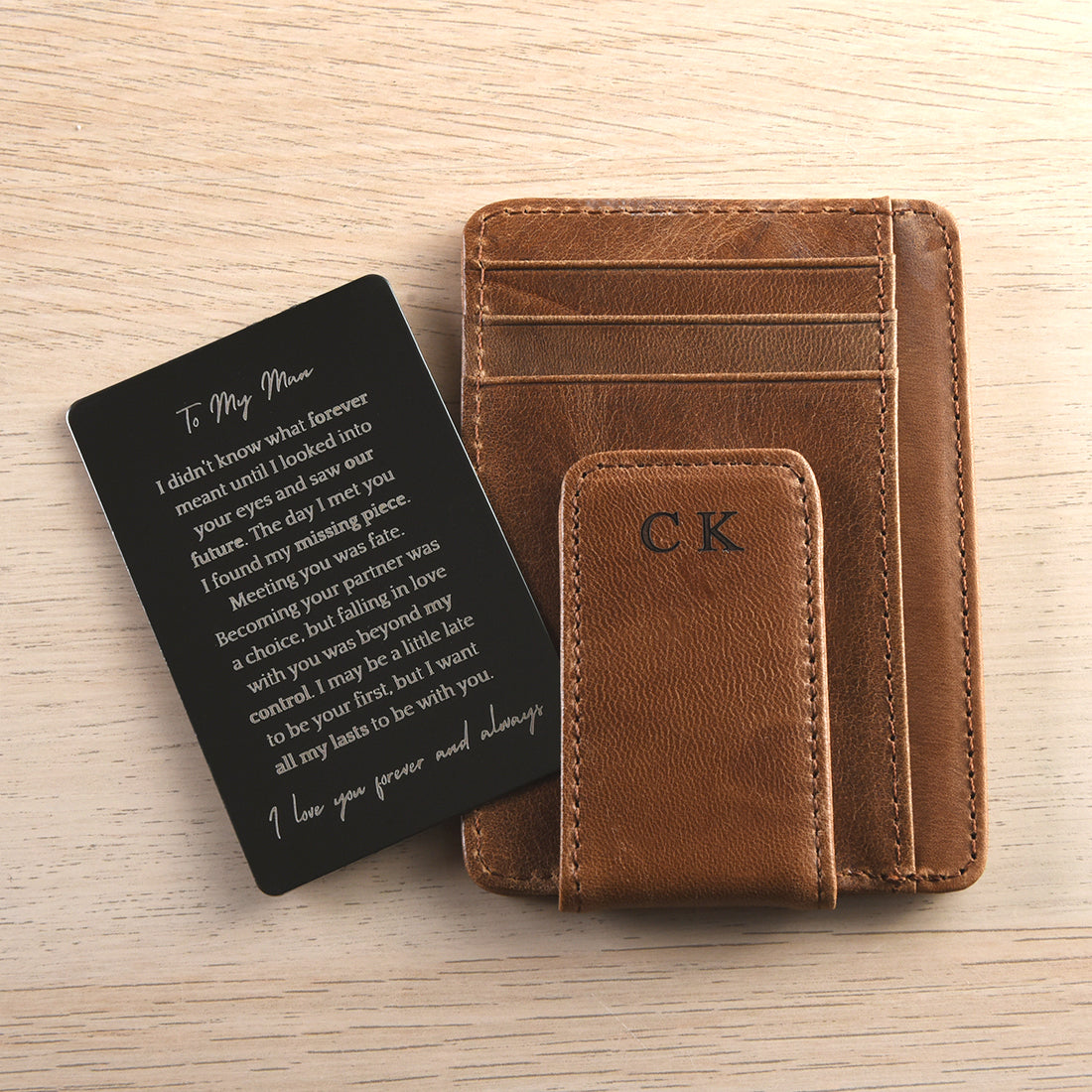 Forever Yours Personalized Wallet & Card Gift Set