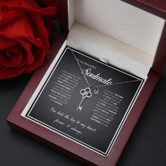 "You Hold The Key To My Heart" Necklace Gift Set