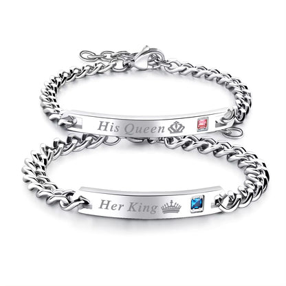 Couples King and Queen Bracelet Set