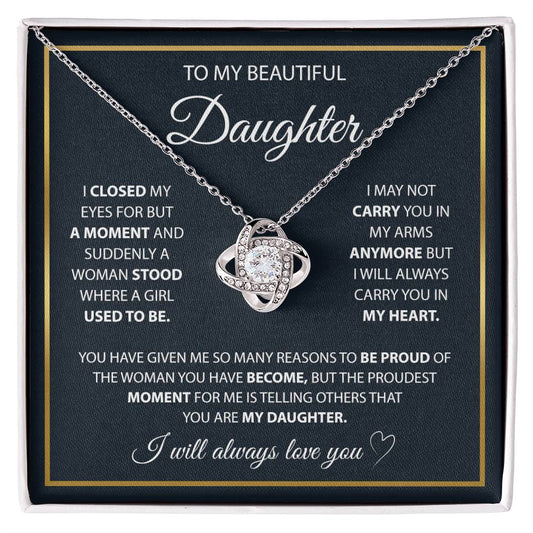 To My Daughter - A Lifetime of Love Necklace Gift Set