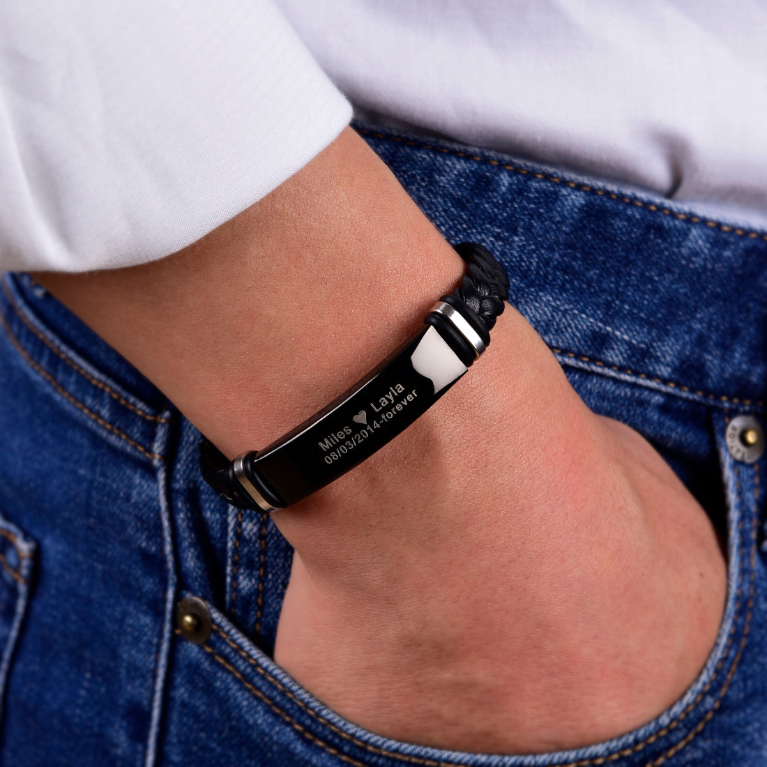 Für immer Liebe Personalisiertes Armband Geschenkset