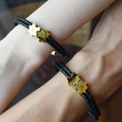 Paare Puzzle Stück Matching Armband Set