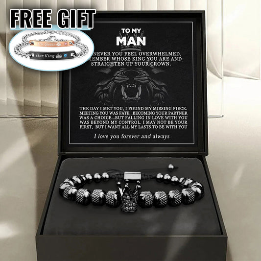 "To My Man" - Kronen-Armband-Set [+ GRATISGESCHENK]