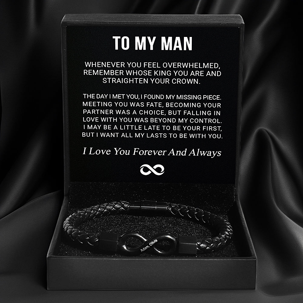 "To My Man" Unendliche Liebe Individuelles Armband