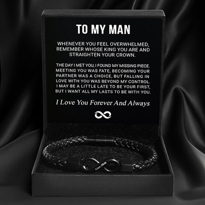 "To My Man" Unendliche Liebe Individuelles Armband