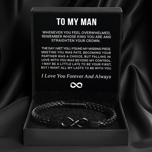 Personalisiertes Armband "To My Man" + Unendlichkeit