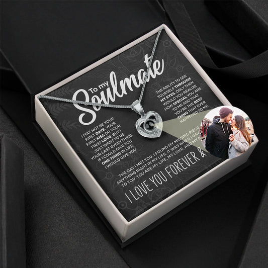 Soulmate Personalisierte Projektion Halskette Geschenk-Set