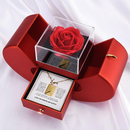 Forever Yours - Collar Carta de Amor Personalizado con Caja de Lujo