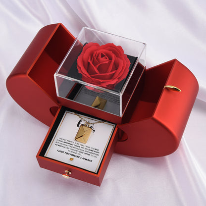 Eternal Promise - Collar Love Letter y set de regalo Forever Rose