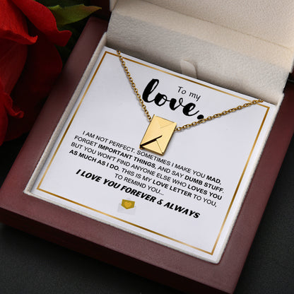 Set de collar Love Letter y caja de regalo Premium LED