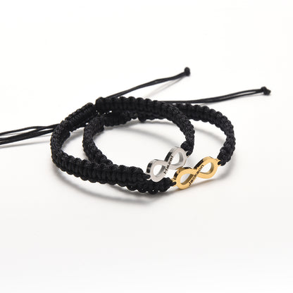 Forever Linked Conjunto de pulsera personalizada Infinito Parejas