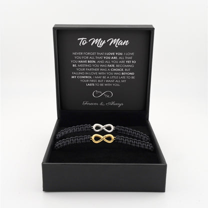 "Set de pulseras personalizadas para parejas "Linked for Life