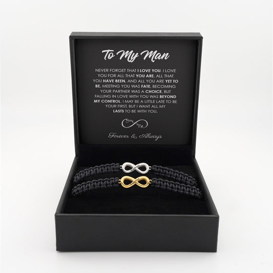 "Set de pulseras personalizadas para parejas "Linked for Life