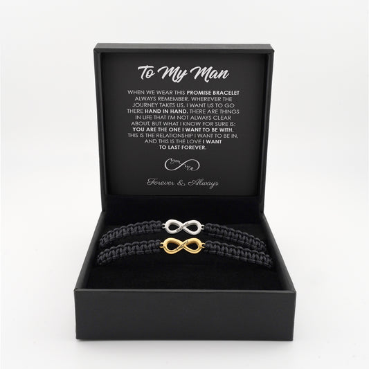 "Set de pulseras personalizadas para parejas "Linked for Life