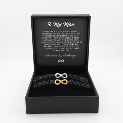 "Set de pulseras personalizadas para parejas "Linked for Life