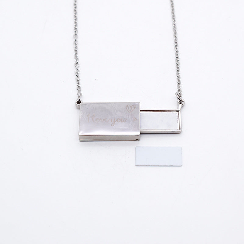 Collar Foto Carta de Amor con Caja Forever Rose