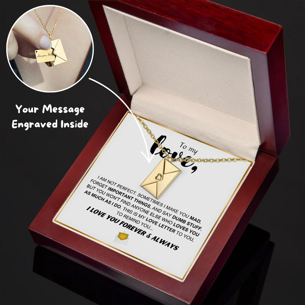 Collar personalizado Love Letter con caja LED Premium