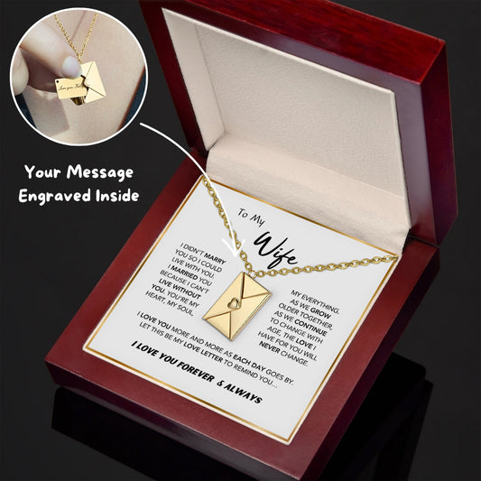 Collar personalizado Love Letter con caja LED Premium