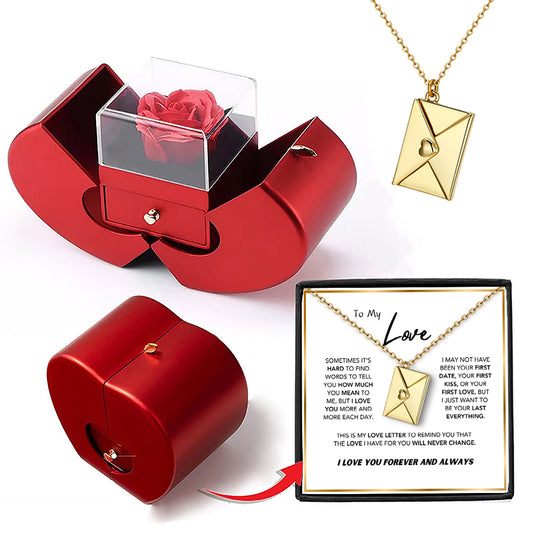 Forever Yours - Collar Carta de Amor Personalizado con Caja de Lujo