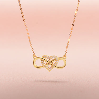 "Forever Love" - Collar Corazón Infinito Personalizado con Caja de Regalo LED