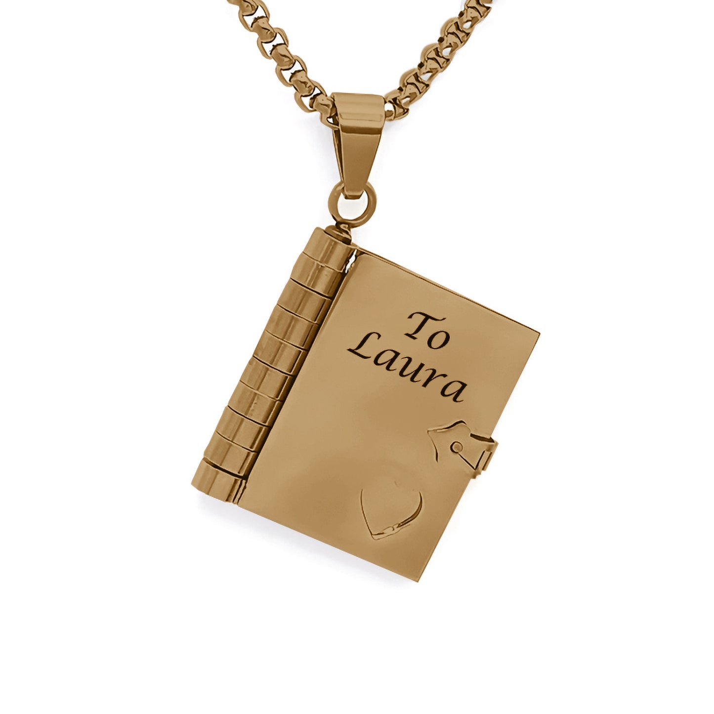 "Collar de cuaderno grabado "Forever Chapters