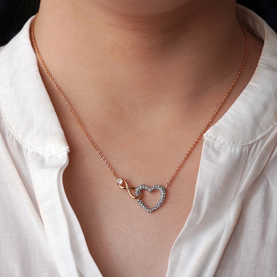 Forever Linked - Collar Corazón Infinito Personalizado