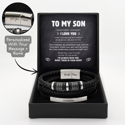 "Pulsera personalizada para hijo "Forever Connected