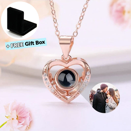 Collar personalizado Proyección de Corazón (+ caja de regalo GRATIS)